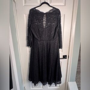 Torrid Elegant Black Lace Long Sleeve Dress